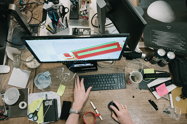 Person using a computer