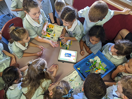 St Aloysius Catholic Primary School School Cronulla Year 2 students learning with LEGO