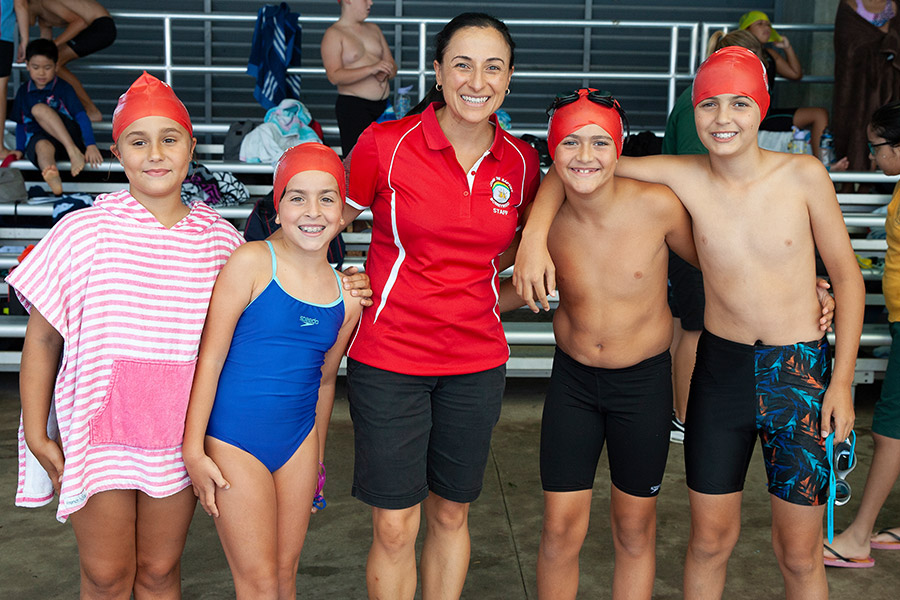 Swimmers at the Sydney Catholic Schools Zone 6 Swimming Carnival