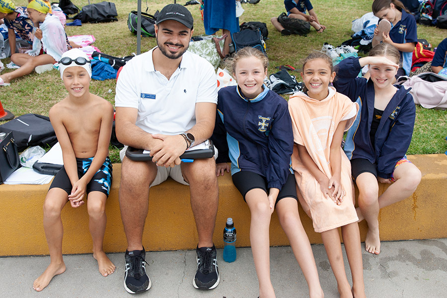 Swimmers at Sydney Catholic Schools Zone 5 Swimming Carnival