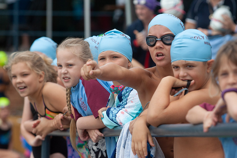 Swimmers at Sydney Catholic Schools Zone 5 Swimming Carnival