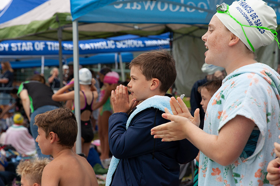 Swimmers at Sydney Catholic Schools Zone 5 Swimming Carnival