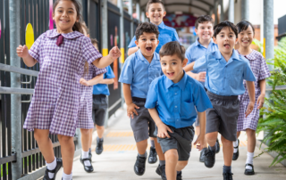 Happy Children running