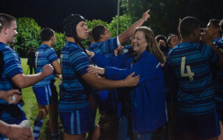 Patrician Brothers Fairfield celebrate their NRL Schoolboy Cup Round 2 win