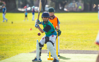 A Sydney Catholic Schools student batting at the 2021 Archdiocesan Cricket Trials